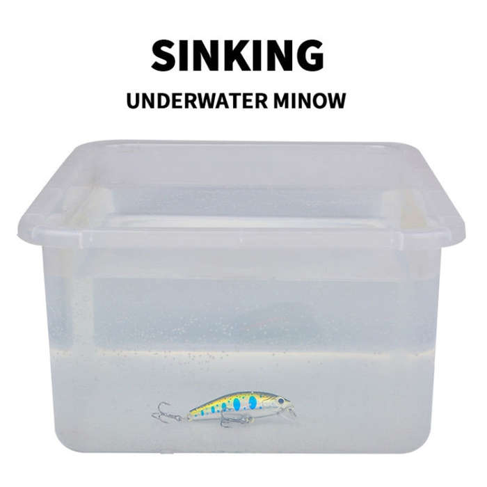 PROBEROS DW592 Sinking Minnow Lure Long Casting Fake Bait Bionic Plastic Hard Bait(Color B)