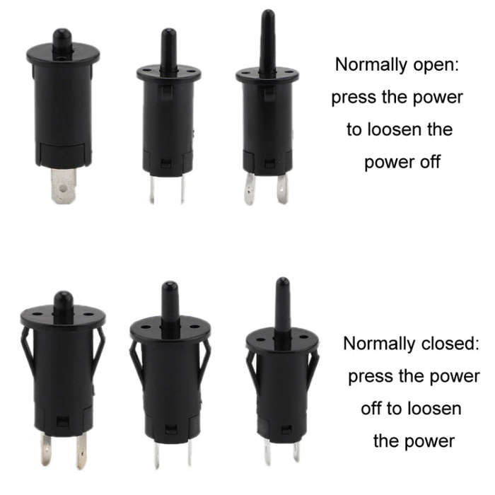 3pcs Refrigerator Door Light Switch Wardrobe Door Self-reset Switch, Size: Normally Closed Large ...