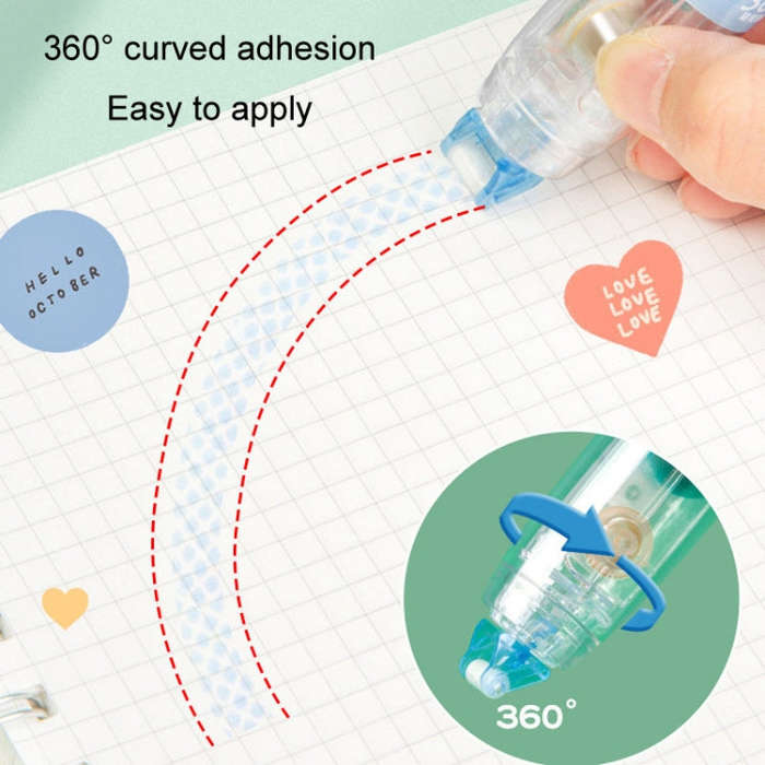Push-Dry Quick Glue Stick Correction Tape Double Sided Adhesive For Handmade Handbook(Blue)