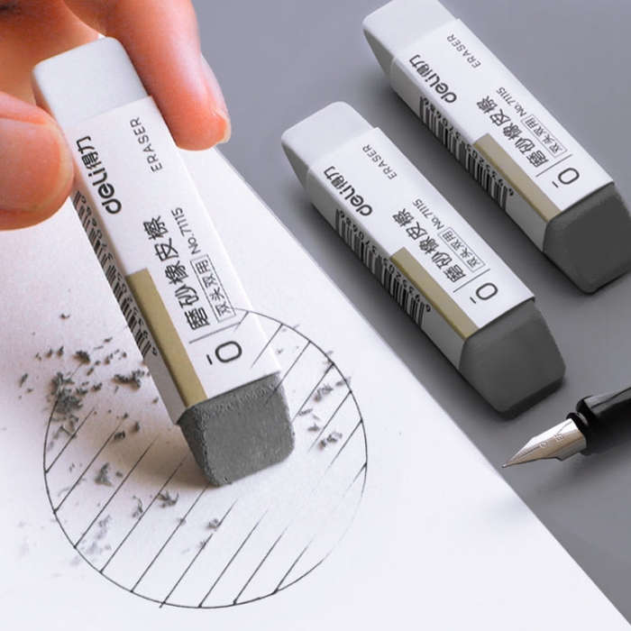 Deli 71114 Full Frosted Pen Eraser Erasable Pencil Neutralizer Pen