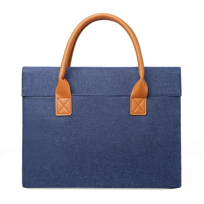 15.6 Inch Oxford Cloth Lightweight Portable Laptop Bag With PU Handle(Blue)