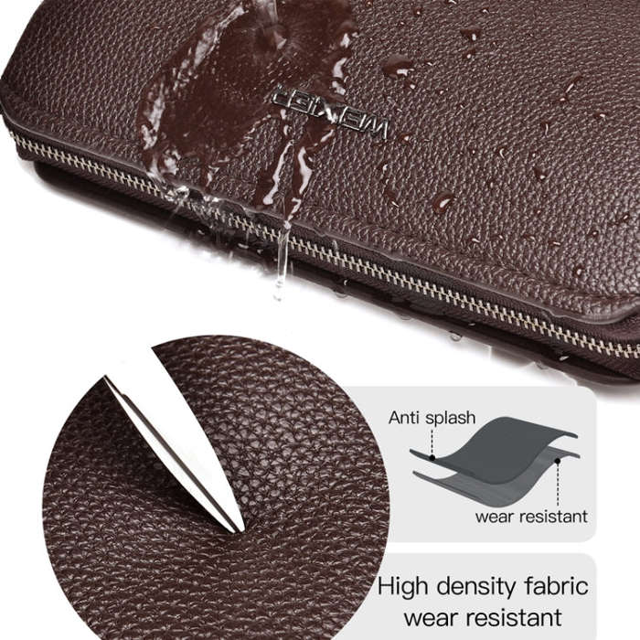 WEIXIER W125 Men Clutch Bag Password Zipper Business Phone Case(Black)
