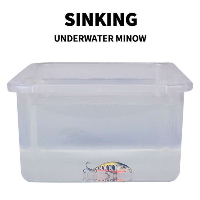 PROBEROS DW578 Ordinary Hook 5.3cm 4.6g Sinking Minnow Lure Long Casting Bionic Plastic Hard Bait...