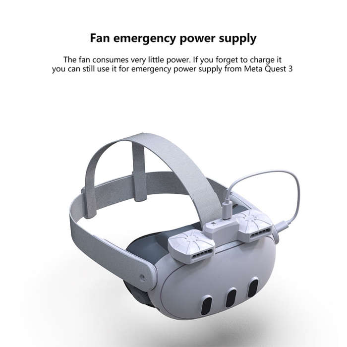 For Quest 3 Air Circulation Heat Dissipation Replacement Mask With Fan Anti-Fogging VR Mask Acces...