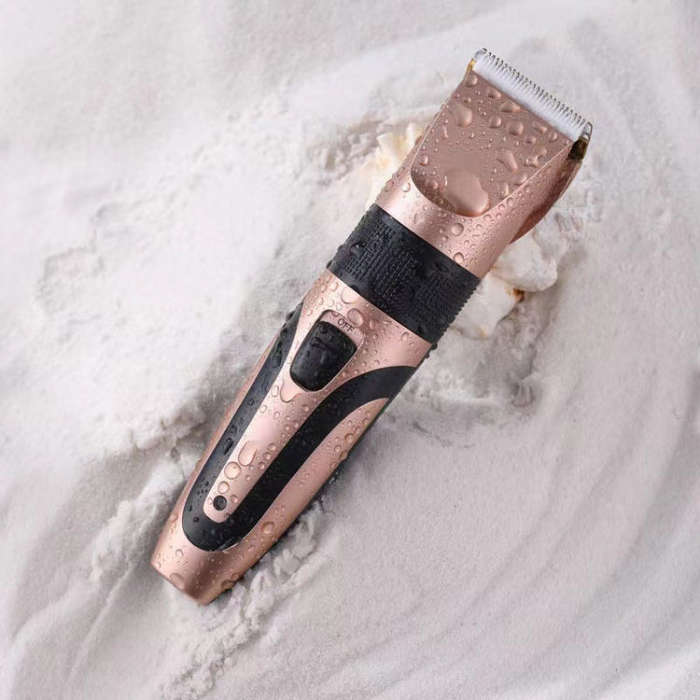 Rechargeable Hair Clipper Pet Shaver(Gold Black Pattern)