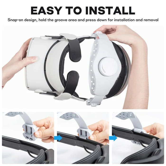 DEVASO VR Glasses Retractable Adjustable Headband Accessories For Quest 3S / Quest 3 / Quest 2 / ...
