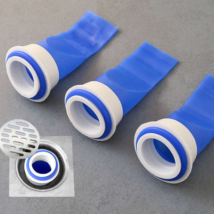 5pcs Silicone Floor Drain Plug Anti-Backflow Anti-odor Inner Core for Toilet Pipes Bathroom(Blue ...
