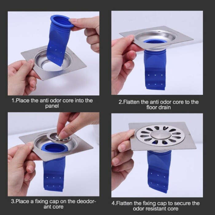 5pcs Silicone Floor Drain Plug Anti-Backflow Anti-odor Inner Core for Toilet Pipes Bathroom(Blue ...
