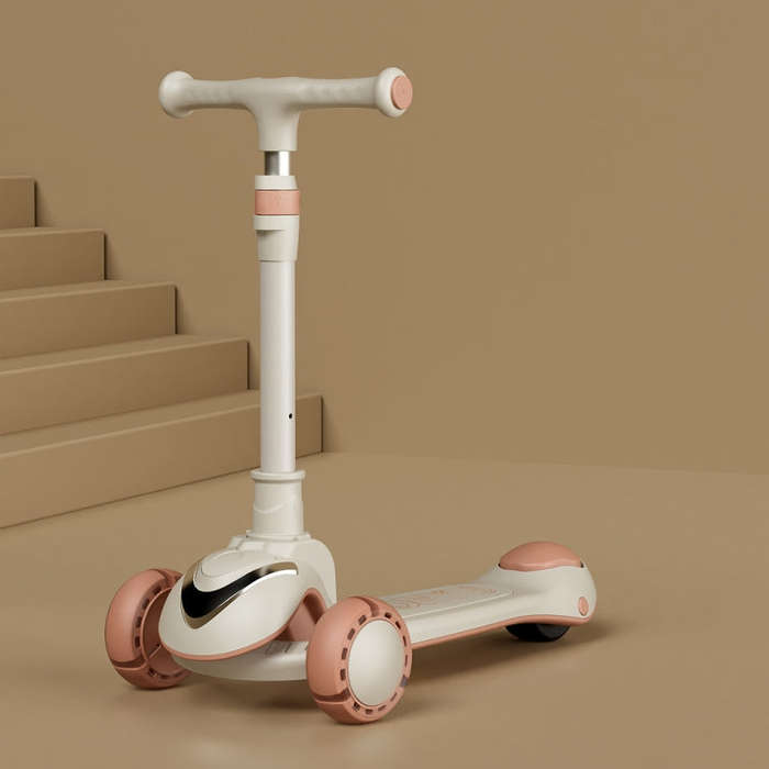 XOEYU K8 Multifunctional Adjustable Folding Children Scooter with Music and Lights, Color: Single...