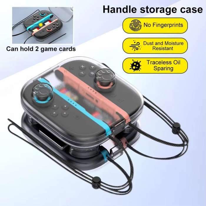 For Nintendo Switch 2 Joy-Con Crystal Storage Case Organizer Anti-Scratch Travel Box With 2 Game ...