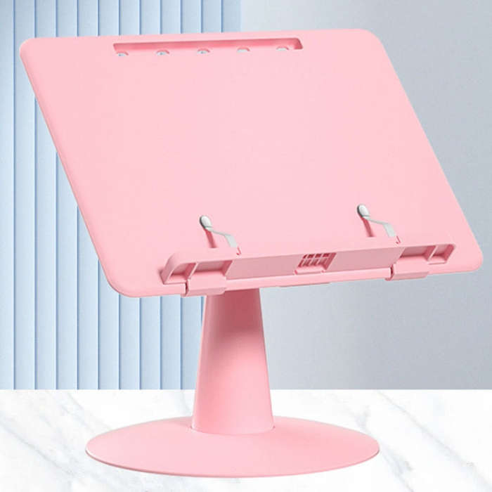 Children Reading Rack Flip Book Reading Stand Multi-functional Adjustable Student Bookshelf(Pink)