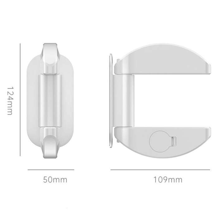 Door Stopper Living Alone Anti Burglary Door Stopper No Hole Child Safety Lock Blocker(White)