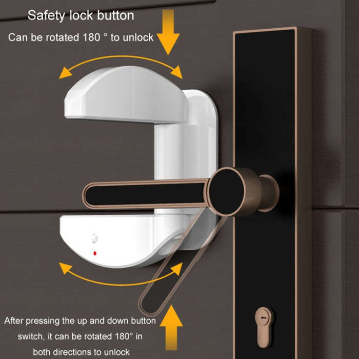 Living Alone Anti Burglary Door Stopper No Hole Child Safety Lock With Alarm(Black)