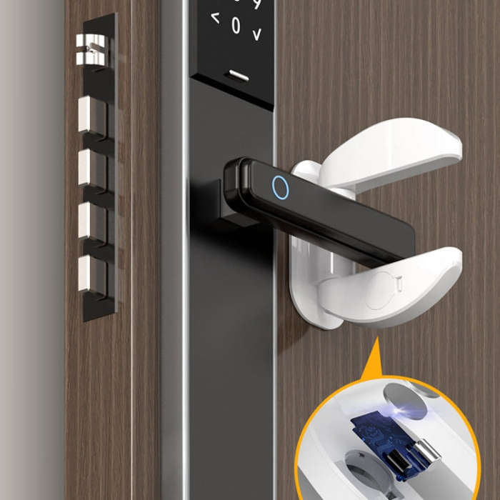Living Alone Anti Burglary Door Stopper No Hole Child Safety Lock With Alarm(Black)