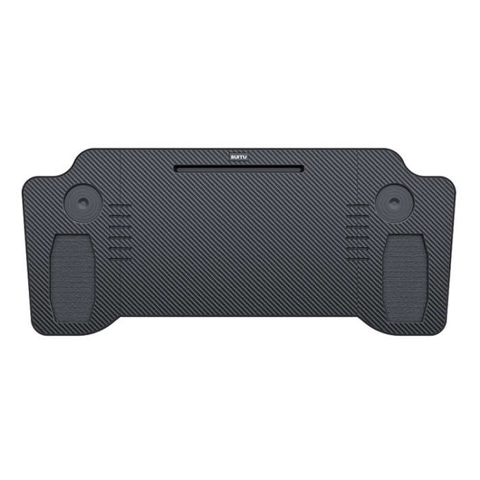 For Tesla Model Y/3 SUITU Car Center Folding Small Table Board Camping Dining Plate(Black Brown)