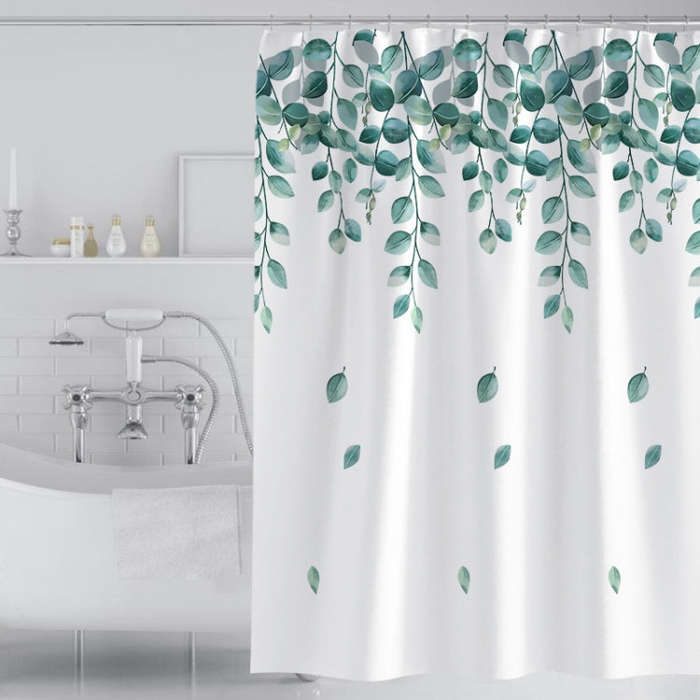 200x200cm Simple Fresh Style Home Shower Curtain Waterproof Thickened Bathroom Curtain Cloth With...