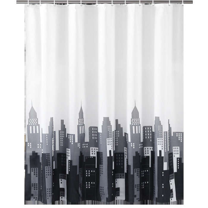 150x200cm Simple Waterproof Shower Curtain Thickened Polyester Bathroom Shower Curtain Cloth(Tower)