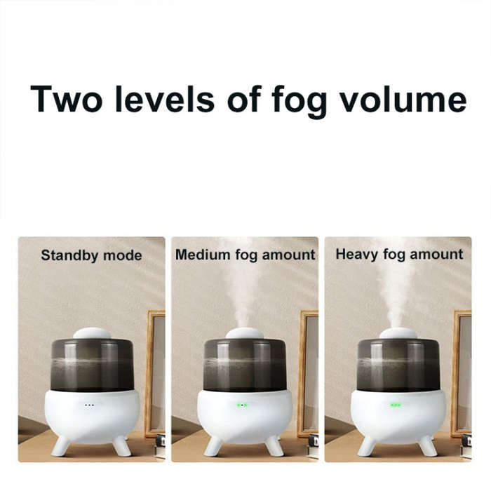FS102 2L Ultrasonic Aromatherapy Colorful Night Light Desktop Humidifier, Spec: EU Plug(White)