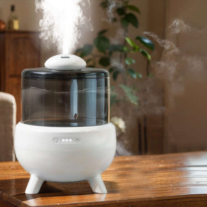 FS102 2L Ultrasonic Aromatherapy Colorful Night Light Desktop Humidifier, Spec: EU Plug(White)