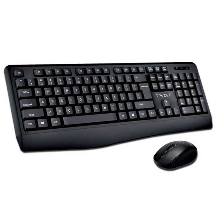 T-WOLF TF-100 2.4G Bluetooth Laptop Office Wireless Keyboard and Mouse Set(Set)