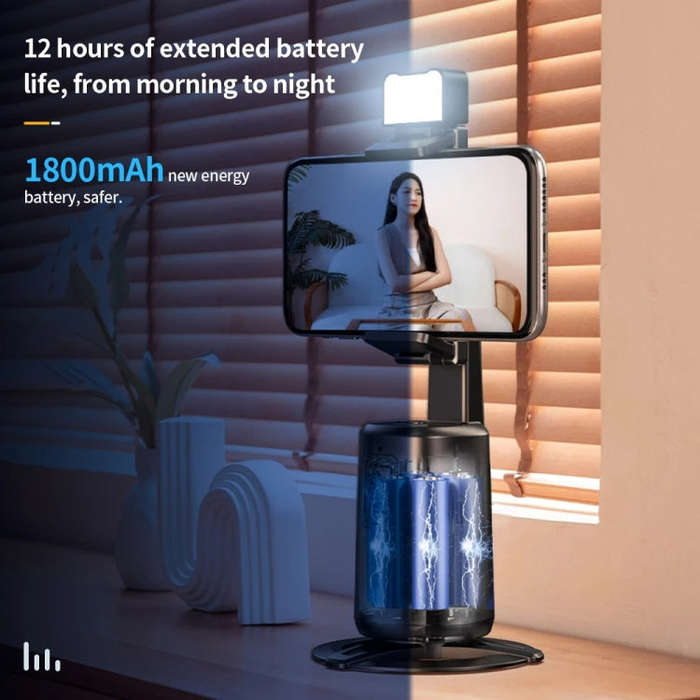 Pixel A200  Auto Tracking Gimbal Stabilizer 360 Degree Rotation Selfie Stick With Fill Light Set 1