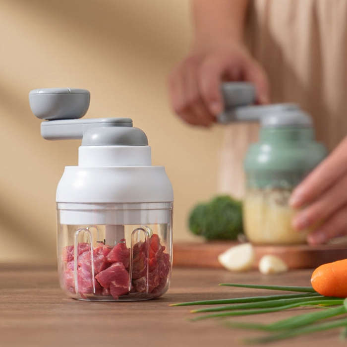 Kitchen Multifunctional Garlic Food Supplement Vegetable Cutter(Green)