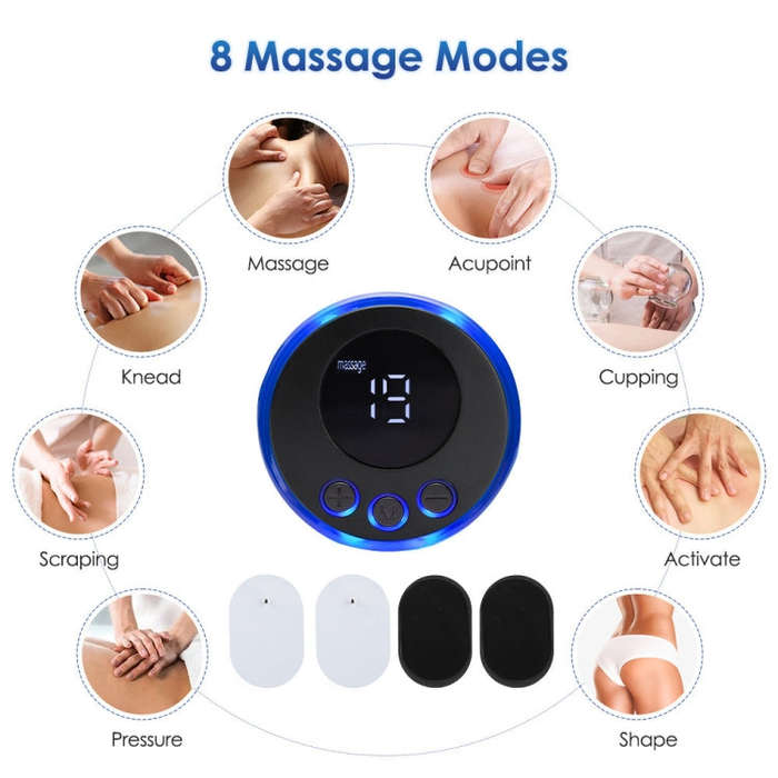 SC-195B Mini Cervical Massage Stickers EMS Pulse Meridian Therapy Instrument, Spec: 2-In-1 Upgrad...