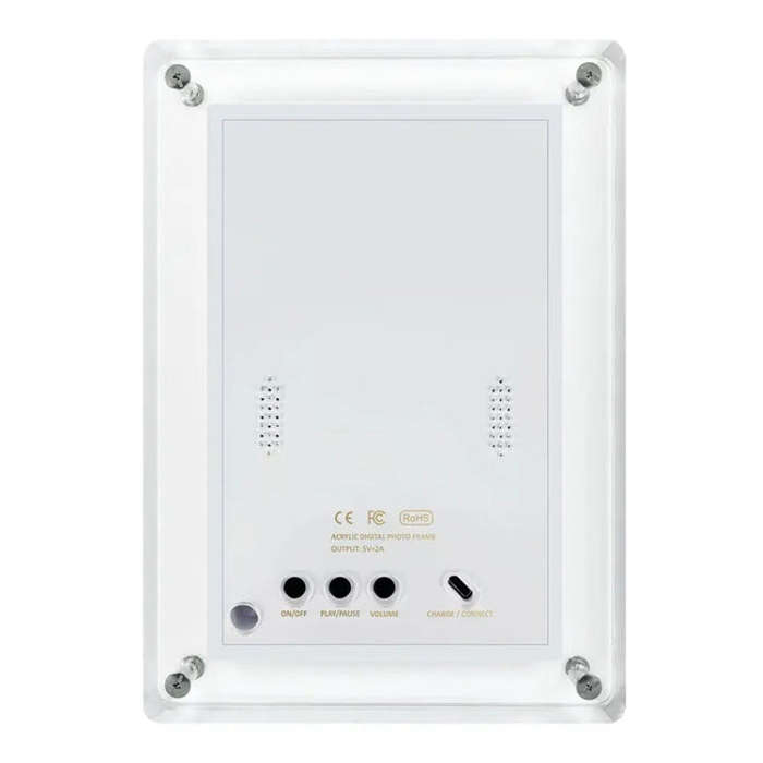 7 Inch Acrylic HD Digital Photo Frame Desktop Smart Motion Video Player Ornament(EU Plug)