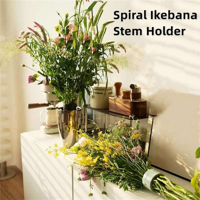 Spiral Ikebana Stem Holder for Vases DIY Bouquet Twister Flower Arrangement Holder, Size: Small(T...