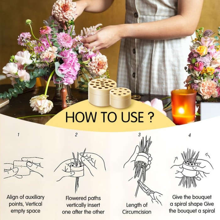 Spiral Ikebana Stem Holder for Vases DIY Bouquet Twister Flower Arrangement Holder, Size: Small(T...