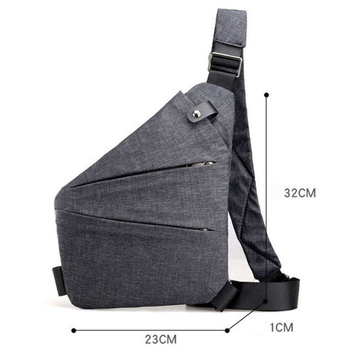 Sports Casual Men Crossbody Bag Large Capacity Multi-Pocket Single Shoulder Bag, Style: Left Shou...
