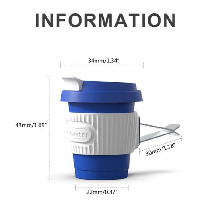 BEN.JACK Coffee Cup Car Perfume Air Conditioner Air Outlet Aromatherapy Ornaments(Klein Blue+White)