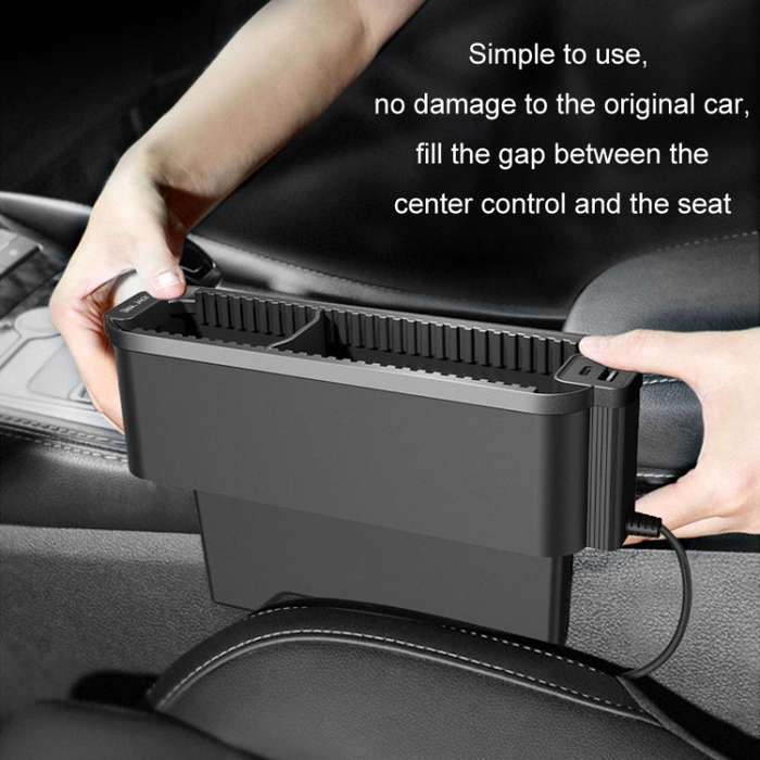 BEN.JACK Multifunctional Car Seat Gap Storage Box(Black)