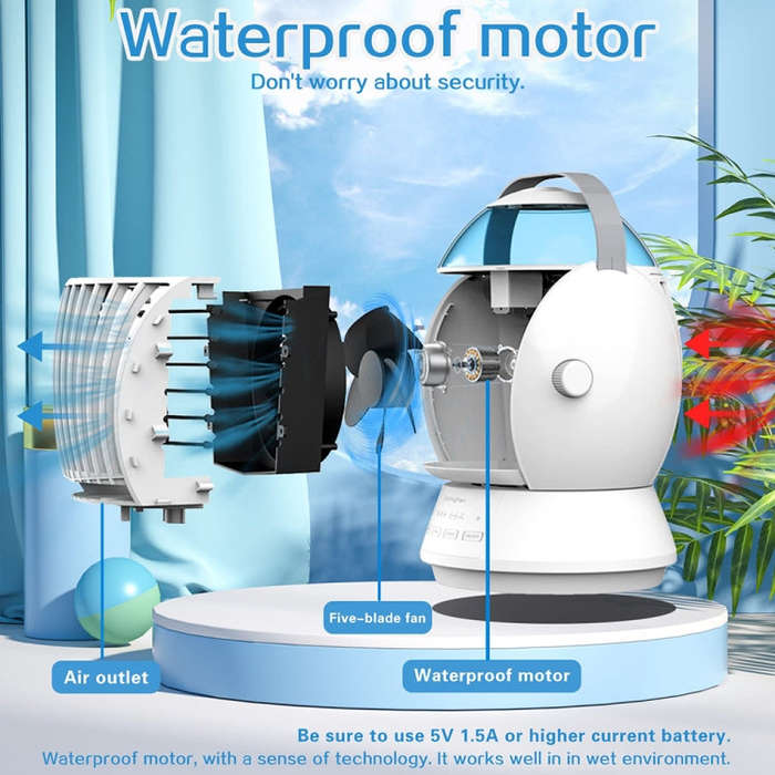 CF-009 USB Touch Spray Humidification Air Conditioning Fan Desktop Office Air Cooler(White)