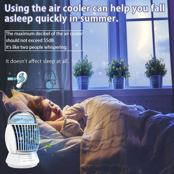 CF-009 USB Touch Spray Humidification Air Conditioning Fan Desktop Office Air Cooler(White)