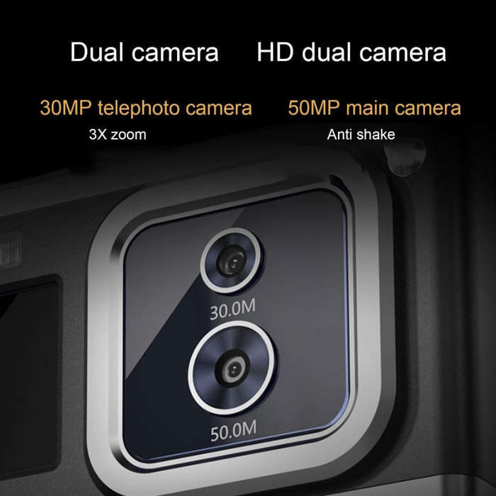 4K HD Optical Dual Lens Digital Camera 50MP Dual Screen Selfie Camera, No Memory(White)