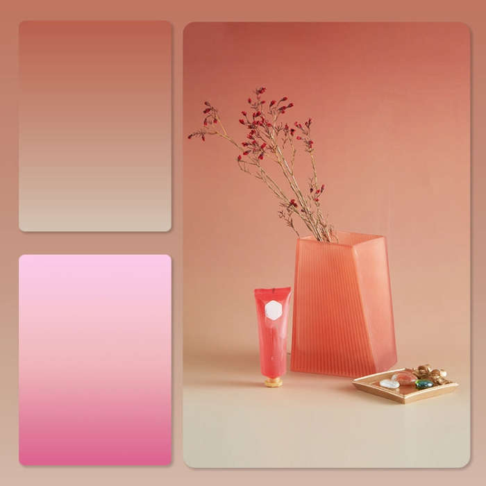 57 x 87cm Double-sided Gradient Background Paper Atmospheric Still Life Photography Props(Orange ...