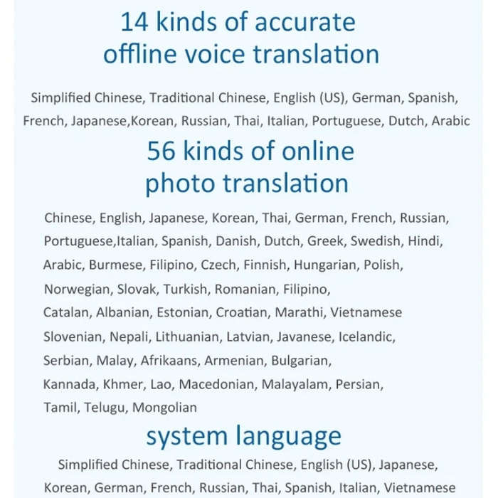 Hishell P40 Smart Translator 135 Languages Voice Intelligent Online Translation Machine Offline M...