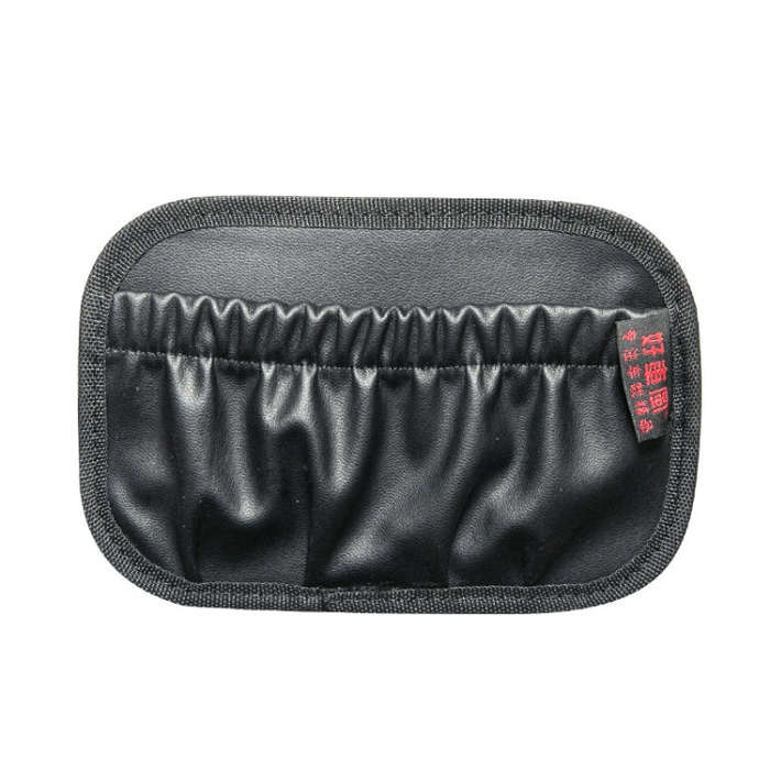 Car Instrument Console Adhesive Net Pocket Storage Hanging Bag, Color: H011 Black Large