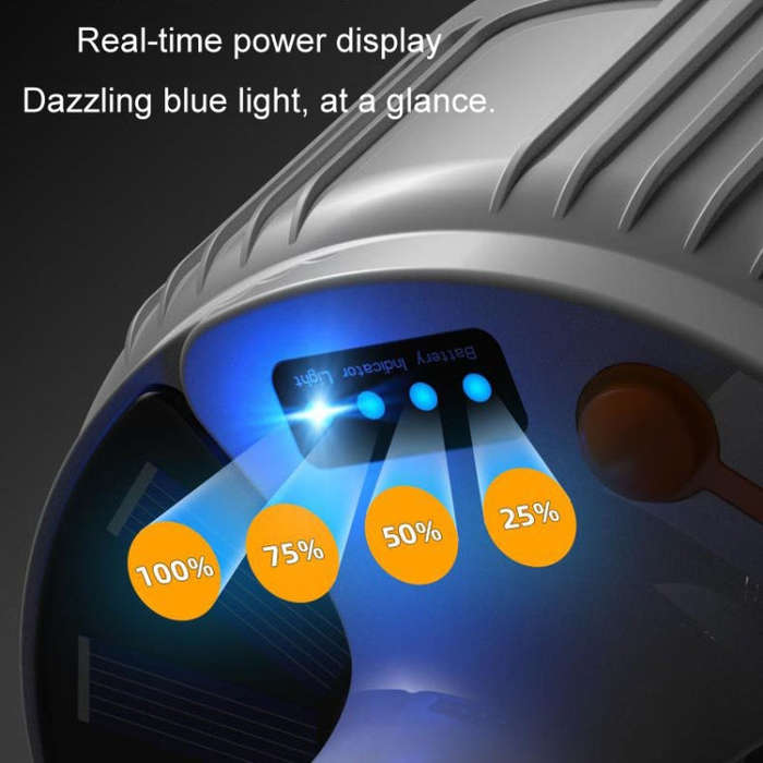 Rechargeable LED Solar Bulb Light Waterproof Night Market Stall Energy Saving Lamp, Model: 24LED ...