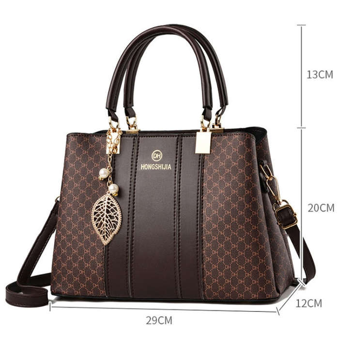 Spring Summer Lady Handbag Large Capacity Colorblocking Shoulder Crossbody Bag(Black)