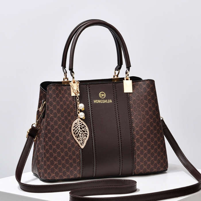 Spring Summer Lady Handbag Large Capacity Colorblocking Shoulder Crossbody Bag(Black)