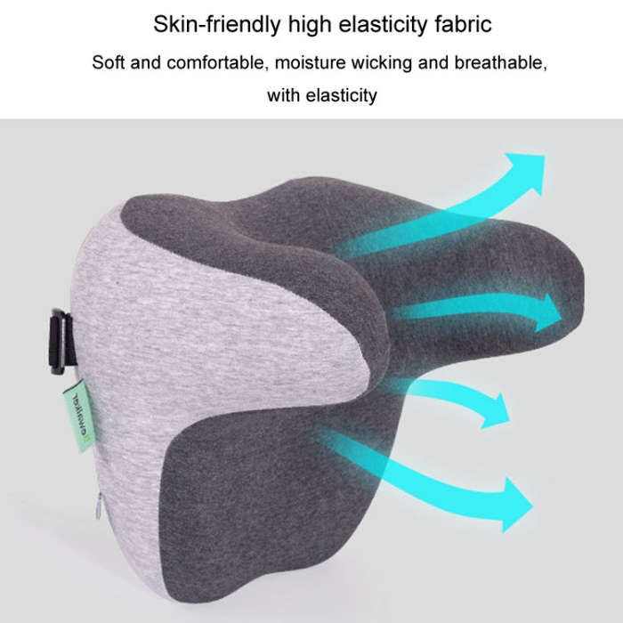 BEWALKER Car Headrest Memory Foam Neck Support Pillow Car Seat Cervical Cushion(Grey)