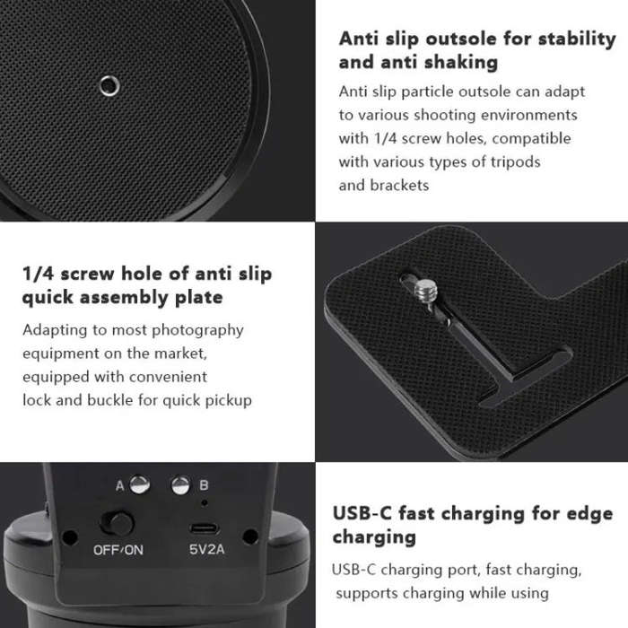 Desiontal YT-800 Cell Phone Camera Remote Control Gimbal 360 Rotation Panoramic Shooting Stabiliz...