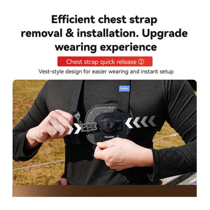 TELESIN S2-CGP-01 Quick-Release Vest Chest Strap Sports Camera Accessories