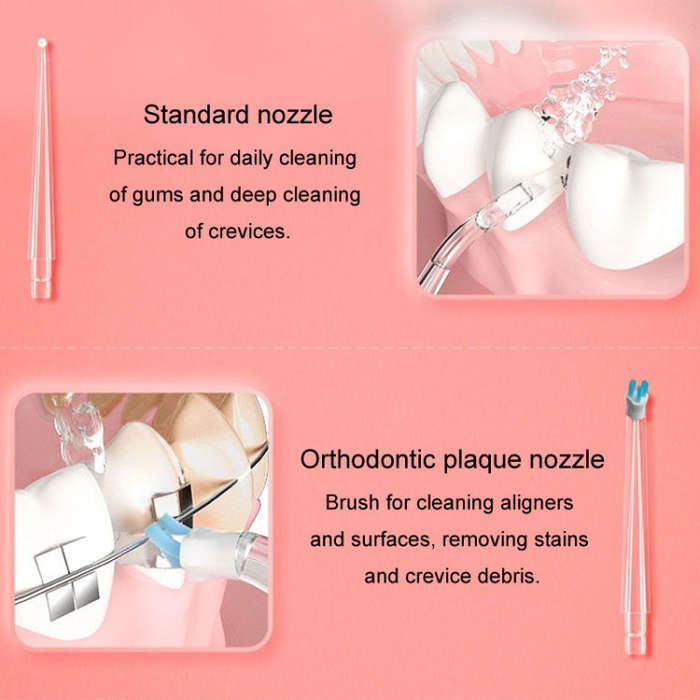 Oral Irrigator Accessories Home Oral Cleaning Teeth Cleaner Nozzle, Style: Orthodontic Nozzle