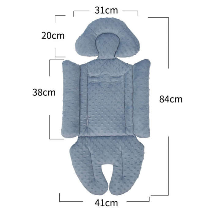 Baby Stroller Safety Cushion Cotton Cushion Baby Dining Chair Pad(Blue)