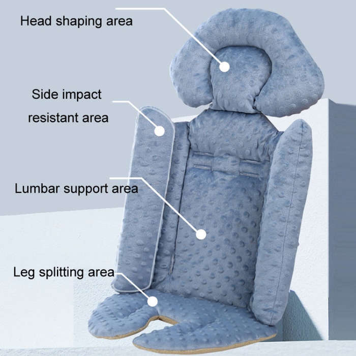 Baby Stroller Safety Cushion Cotton Cushion Baby Dining Chair Pad(Blue)