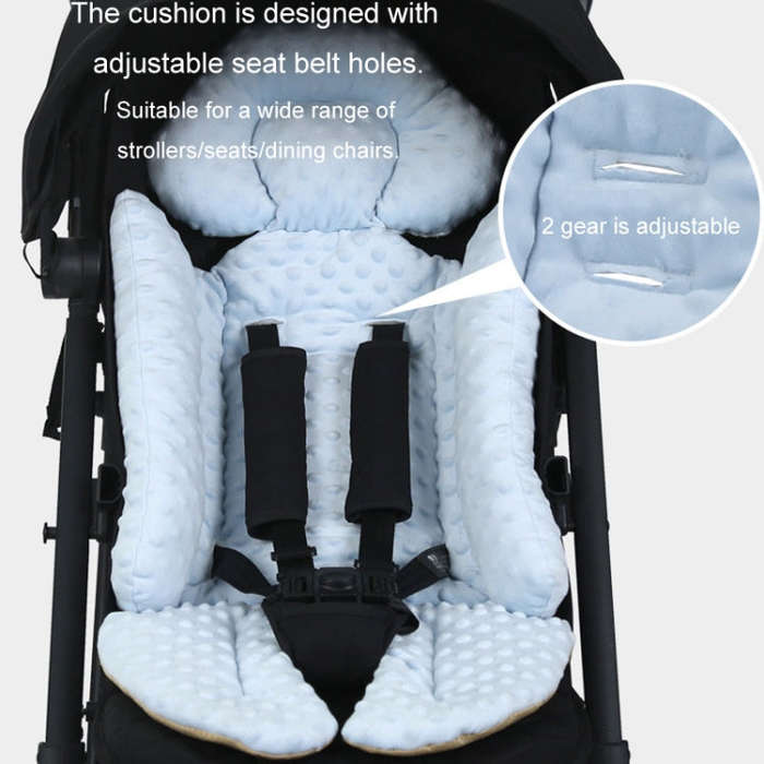 Baby Stroller Safety Cushion Cotton Cushion Baby Dining Chair Pad(Blue)