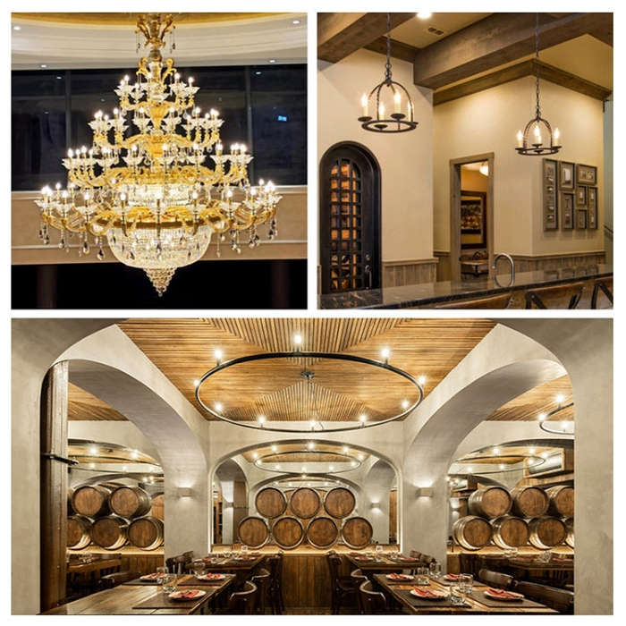 C35 Constant Current Flicker-free LED Highlight Retro Chandelier Lights, Power: Sharp Bulbs E14-6...